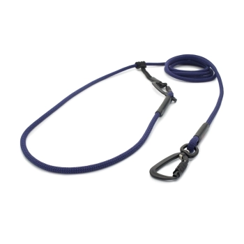 EASYLONG Hundeleine TWIST - M - 3m - dunkelblau mit schwarzen Punkten